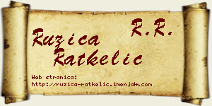 Ružica Ratkelić vizit kartica